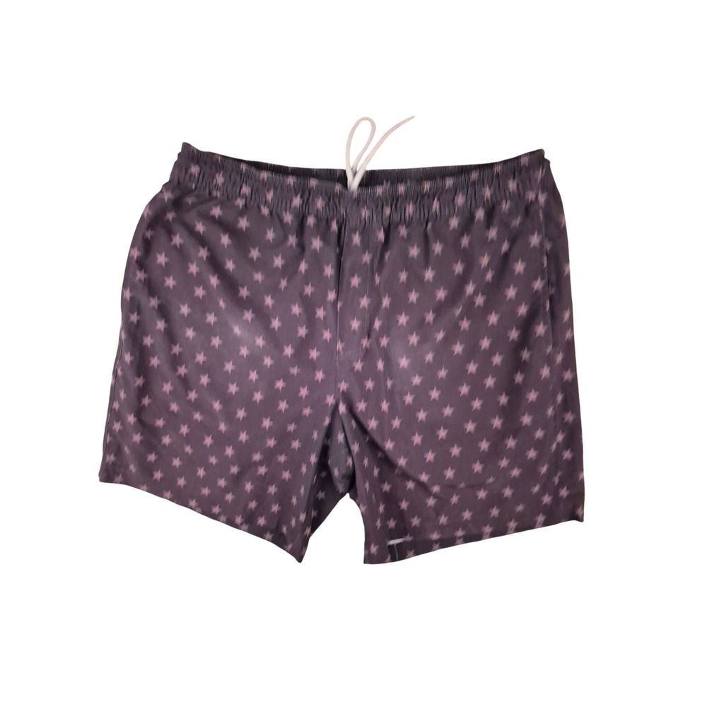 Chubbies Mens Dark Grey Star Print Swim Trunks 7 Inch Inseam Shorts Medium